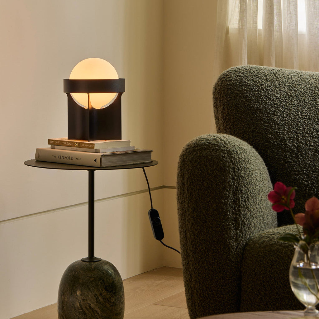 Tala Loop Table Lamp Dark Grey with Sphere IV LED Bulb