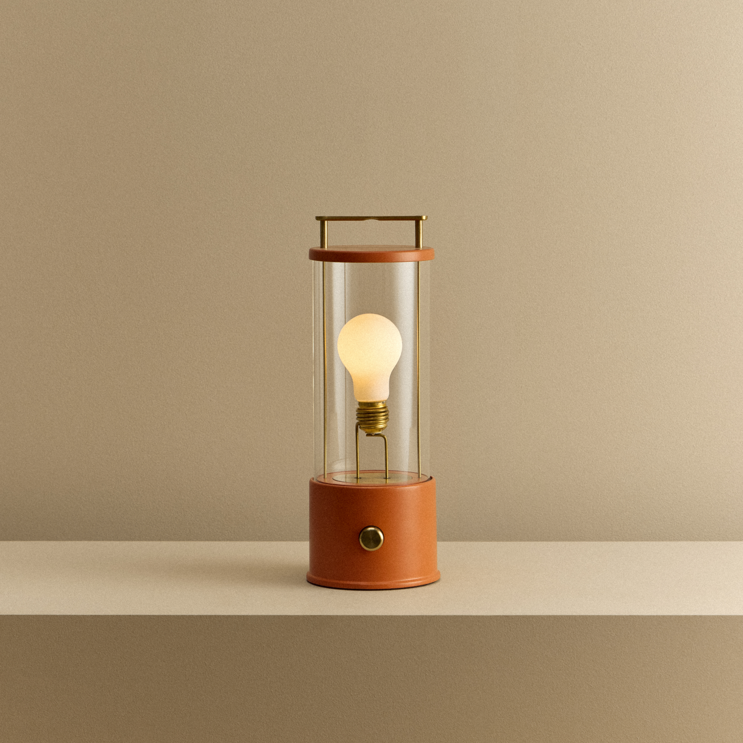 Portable Cordless LED Lantern – Warm Claycourt Orange