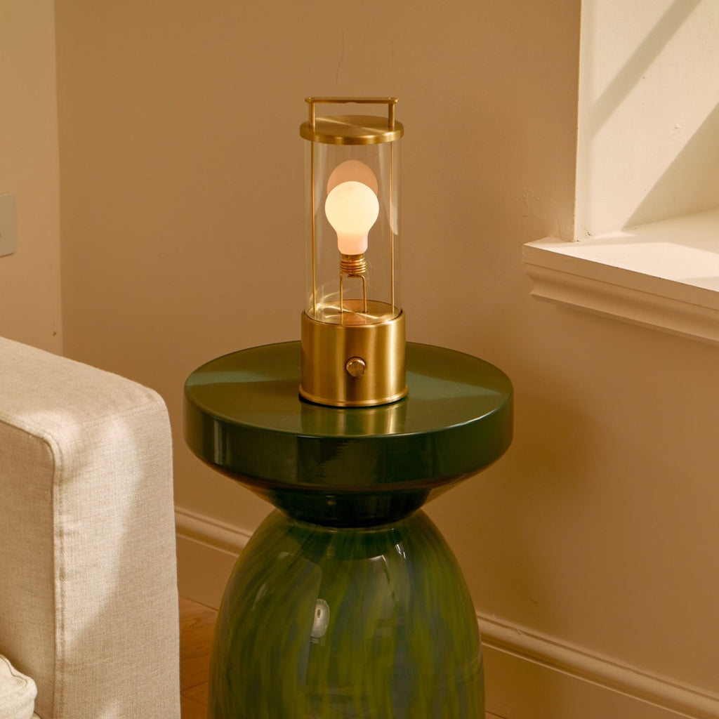 The Muse 2.0 Portable Lamp in Solid Brass