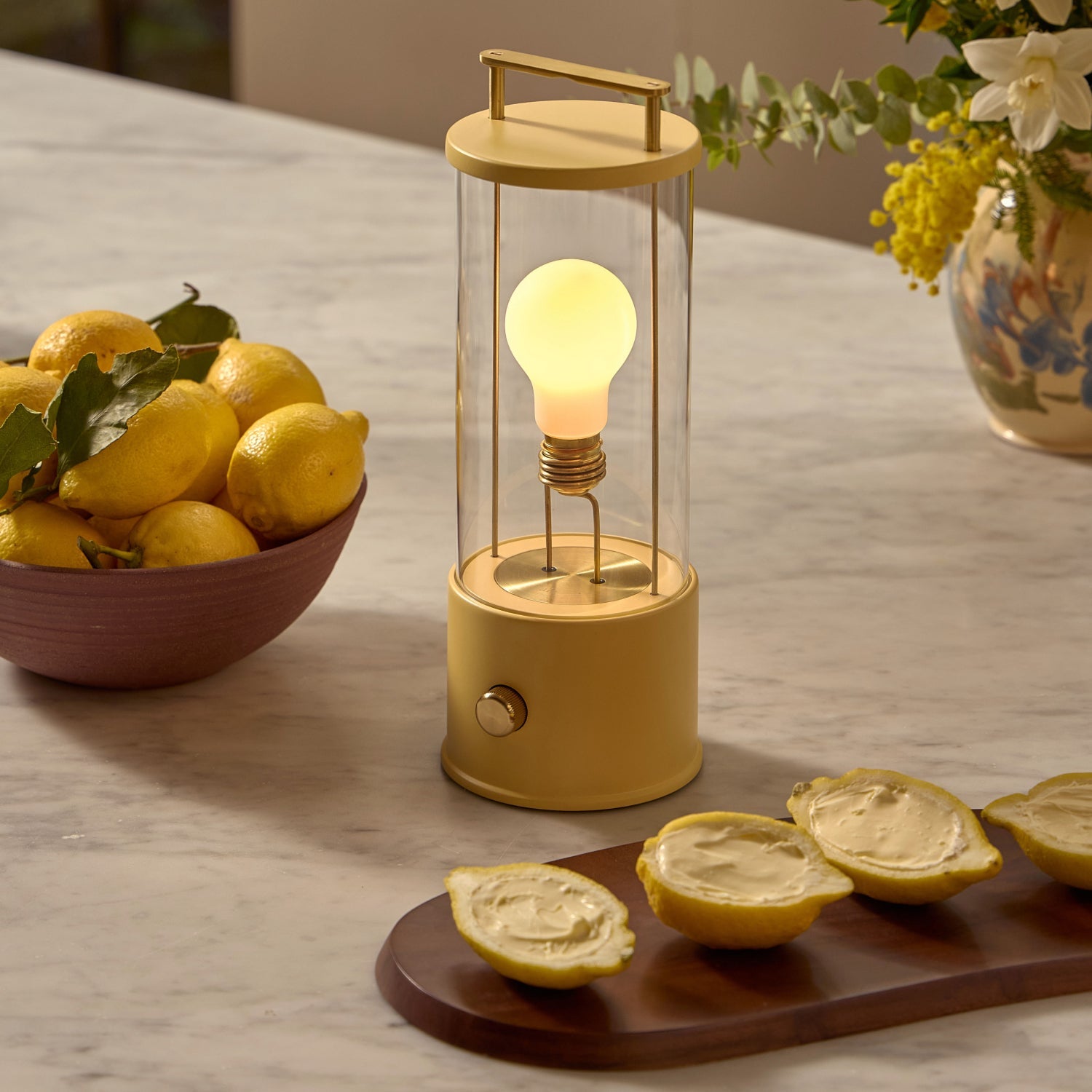 Ace Portable Table Lamp in Posset Yellow