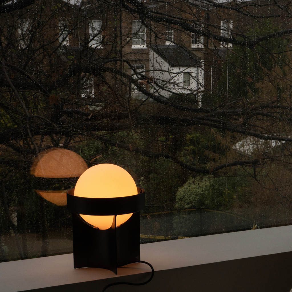 Tala Loop Table Lamp Dark Grey with Sphere IV LED Bulb