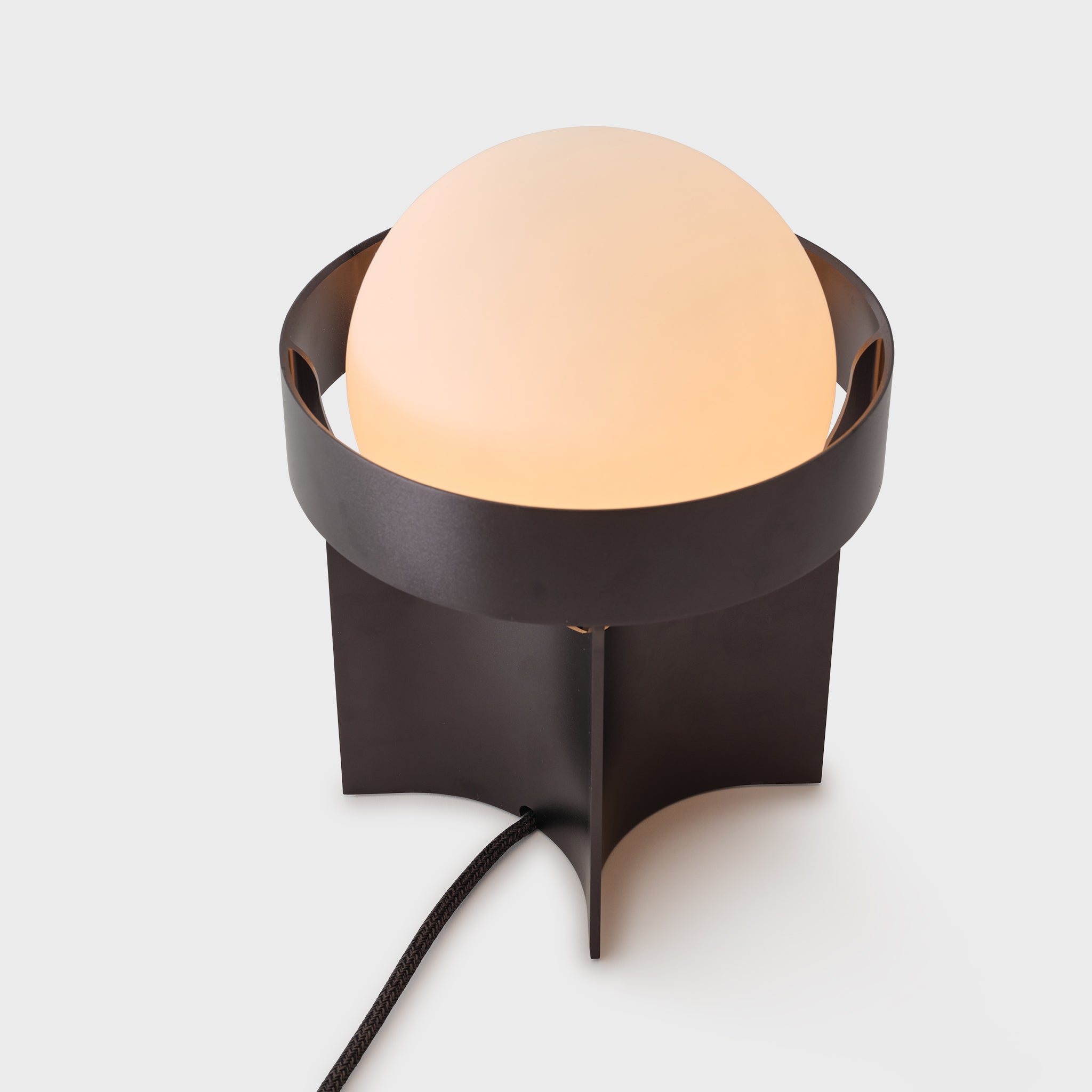 Tala Loop Table Lamp Dark Grey with Sphere IV LED Bulb