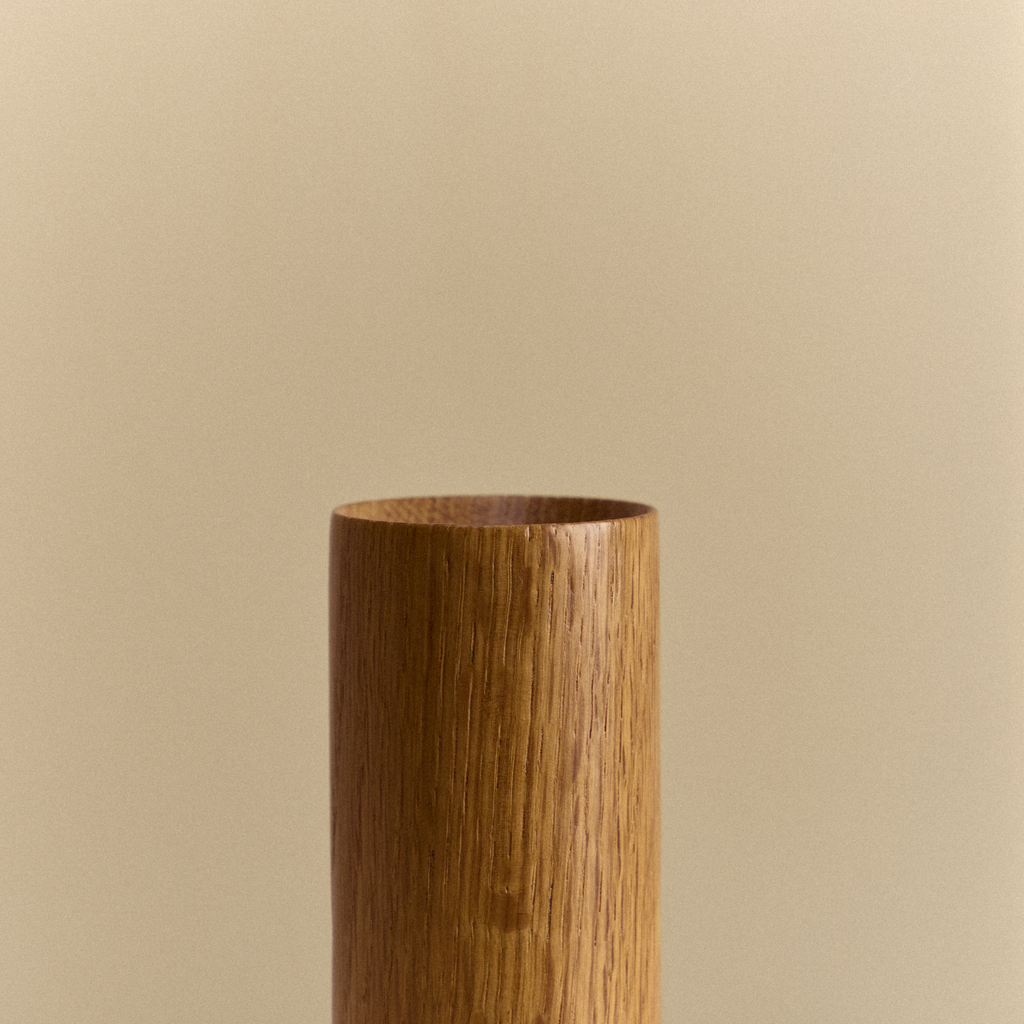 ace Knuckle Table Lamp in Oak + Voronoi I Set of 2