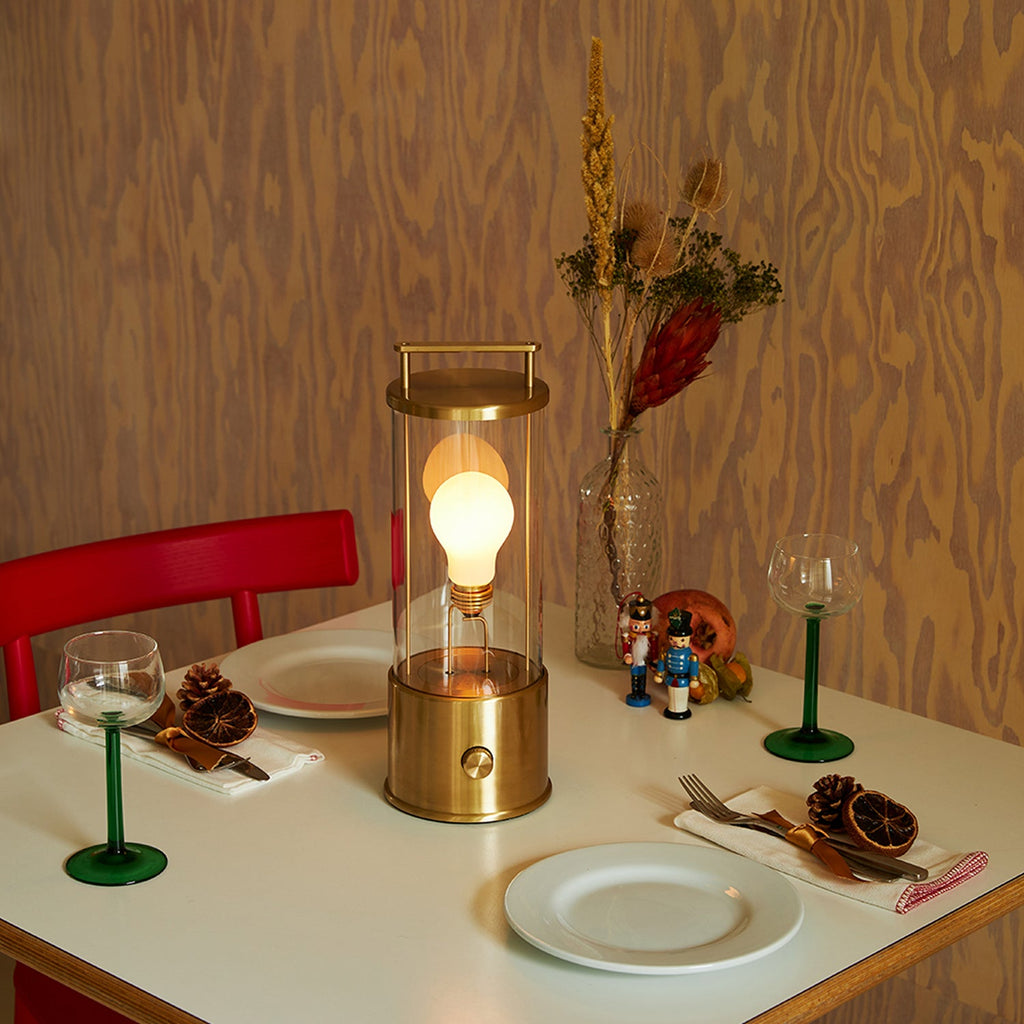 The Muse 2.0 Portable Lamp in Solid Brass