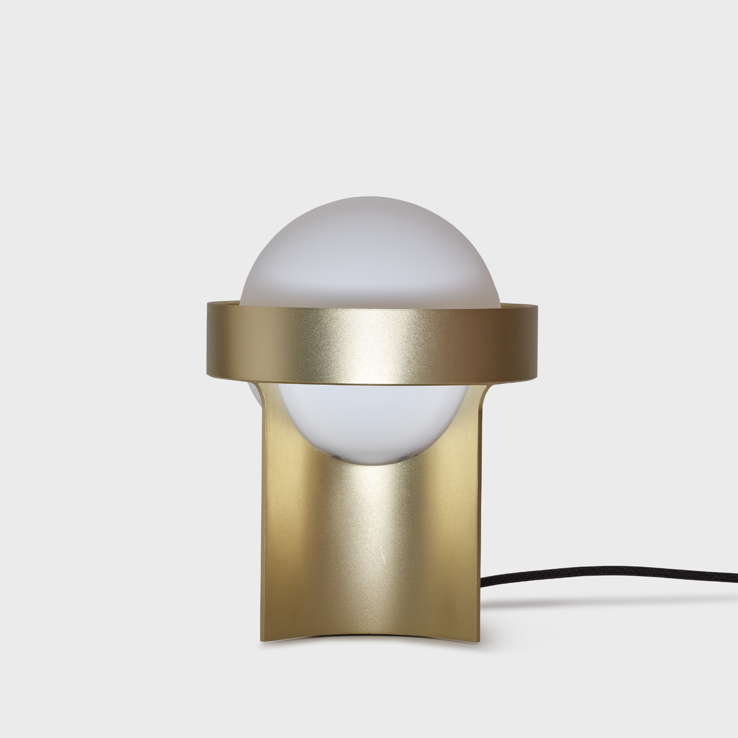 ace Loop Table Lamp in Gold with Sphere IV LED Bulb