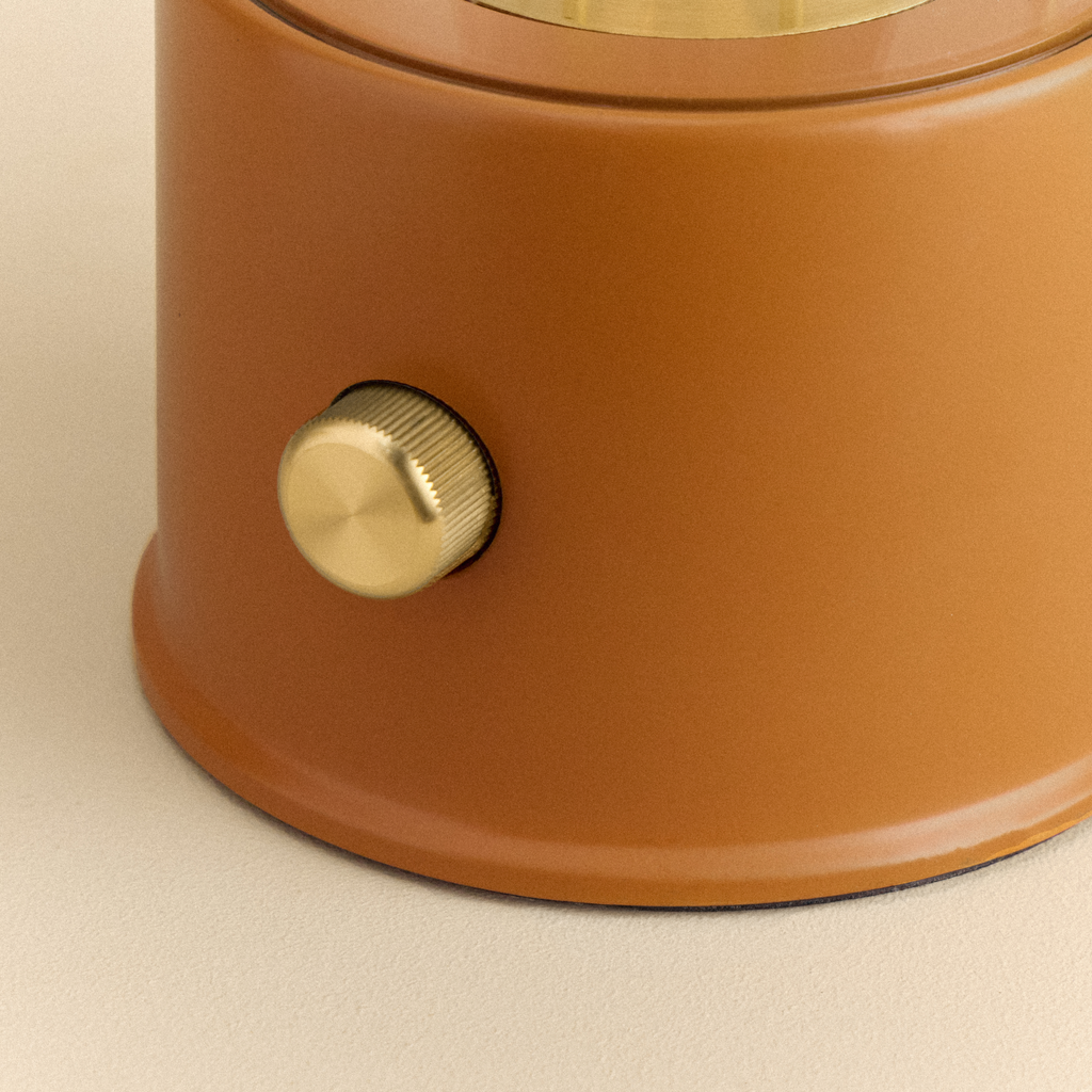 Portable Cordless LED Lantern – Warm Claycourt Orange