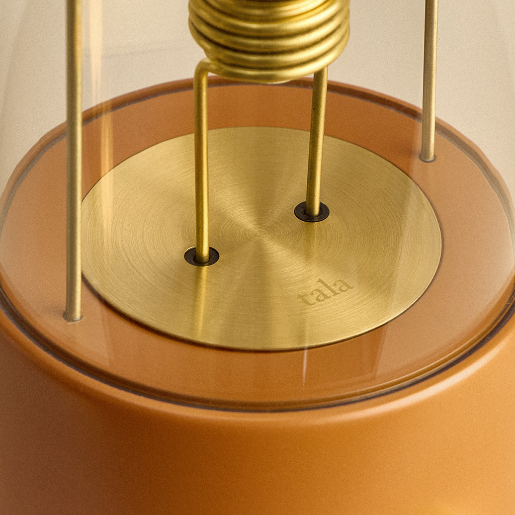 Portable Cordless LED Lantern – Warm Claycourt Orange