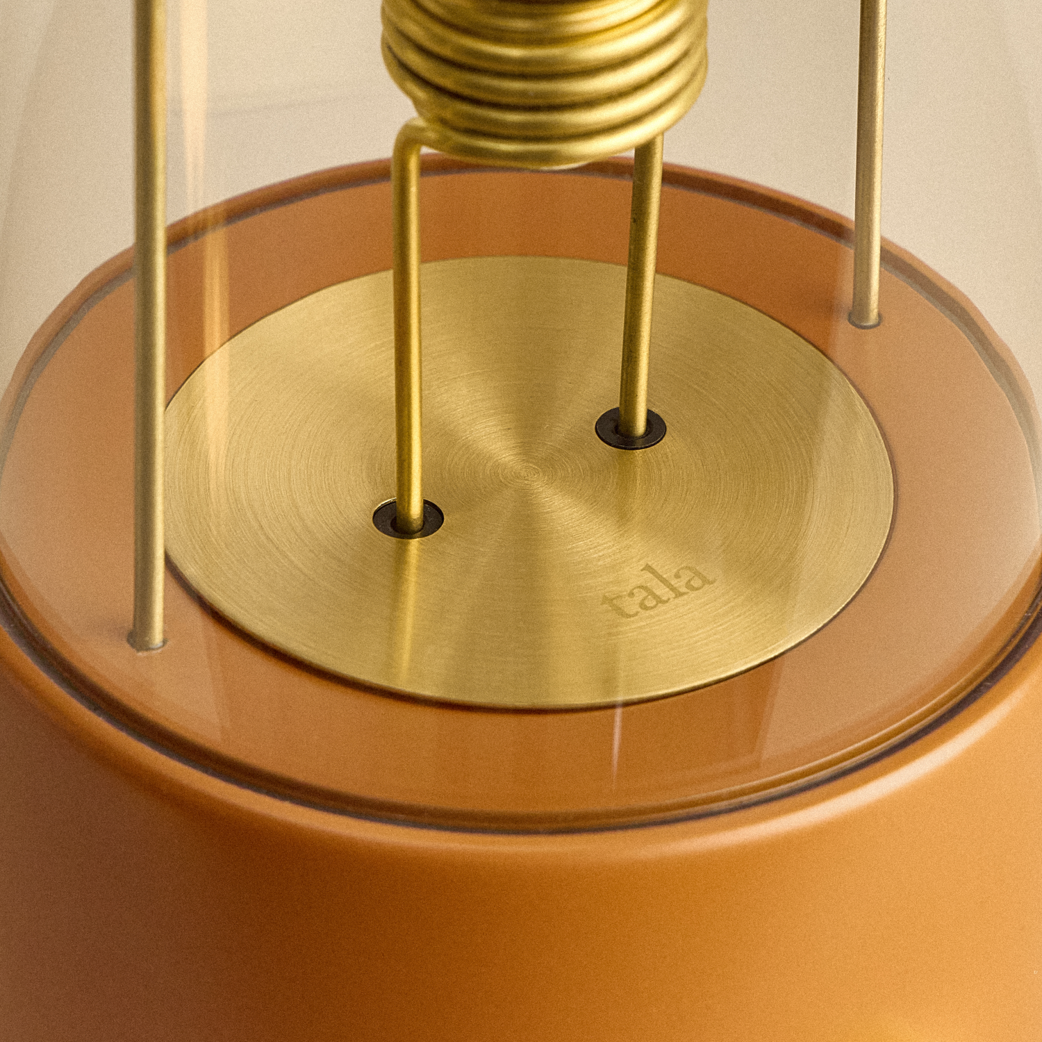 Portable Cordless LED Lantern – Warm Claycourt Orange