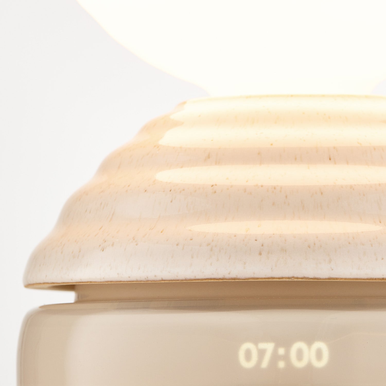 Wake Sleep Light Table Lamp Set of 2 Pebble White, Dim-to-Warm LED, Ceramic & Glass, Smart Home Compatible