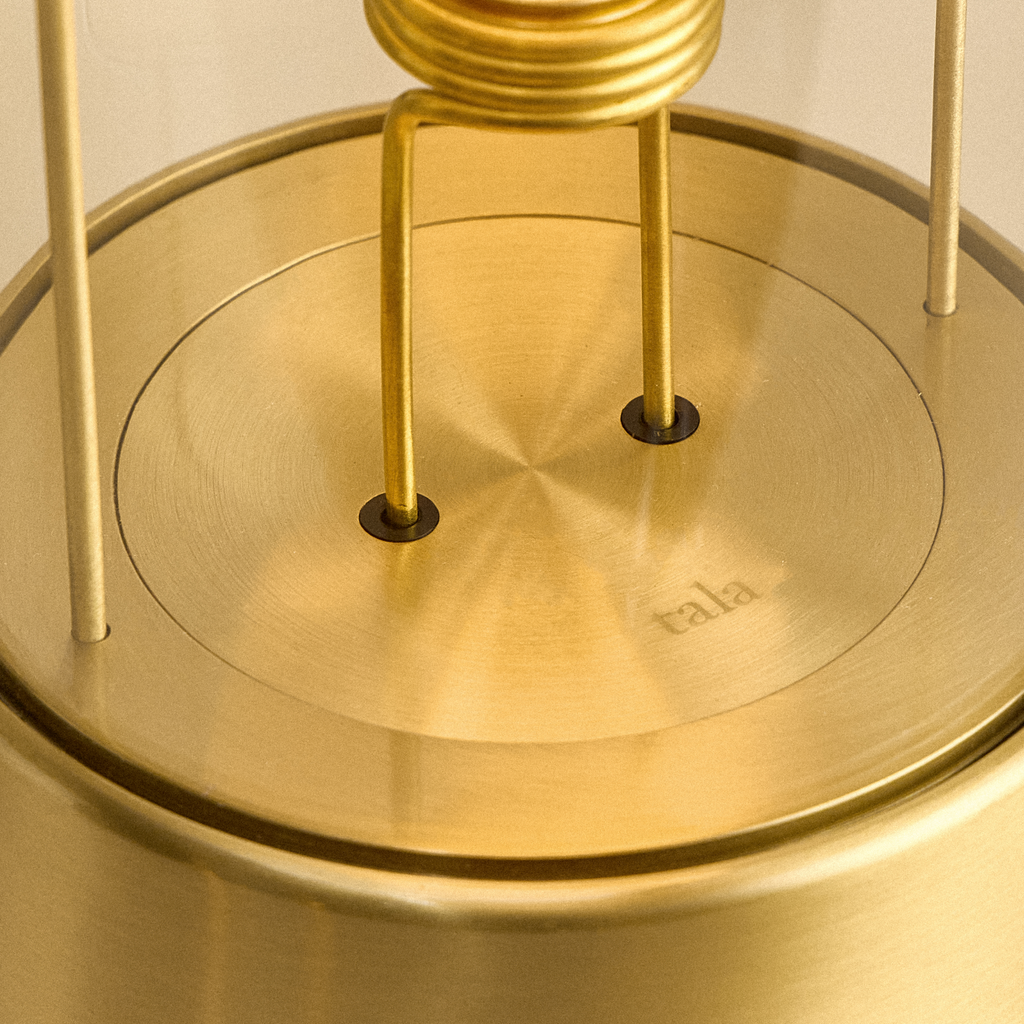 The Muse 2.0 Portable Lamp in Solid Brass