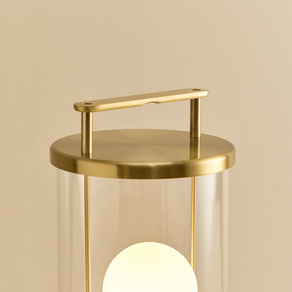 The Muse 2.0 Portable Lamp in Solid Brass