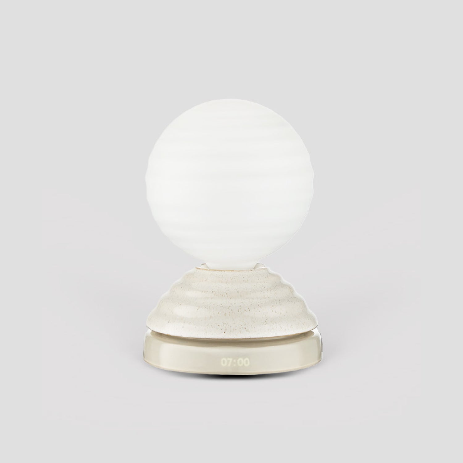 Wake Sleep Light Table Lamp Set of 2 Pebble White, Dim-to-Warm LED, Ceramic & Glass, Smart Home Compatible